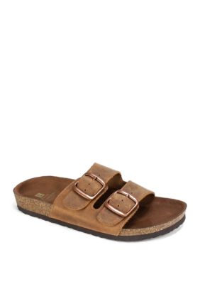 White Mountain Women's Helga Leather Footbed Sandal