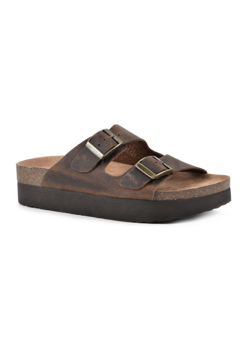 High Flyer Leather Footbed Sandals
