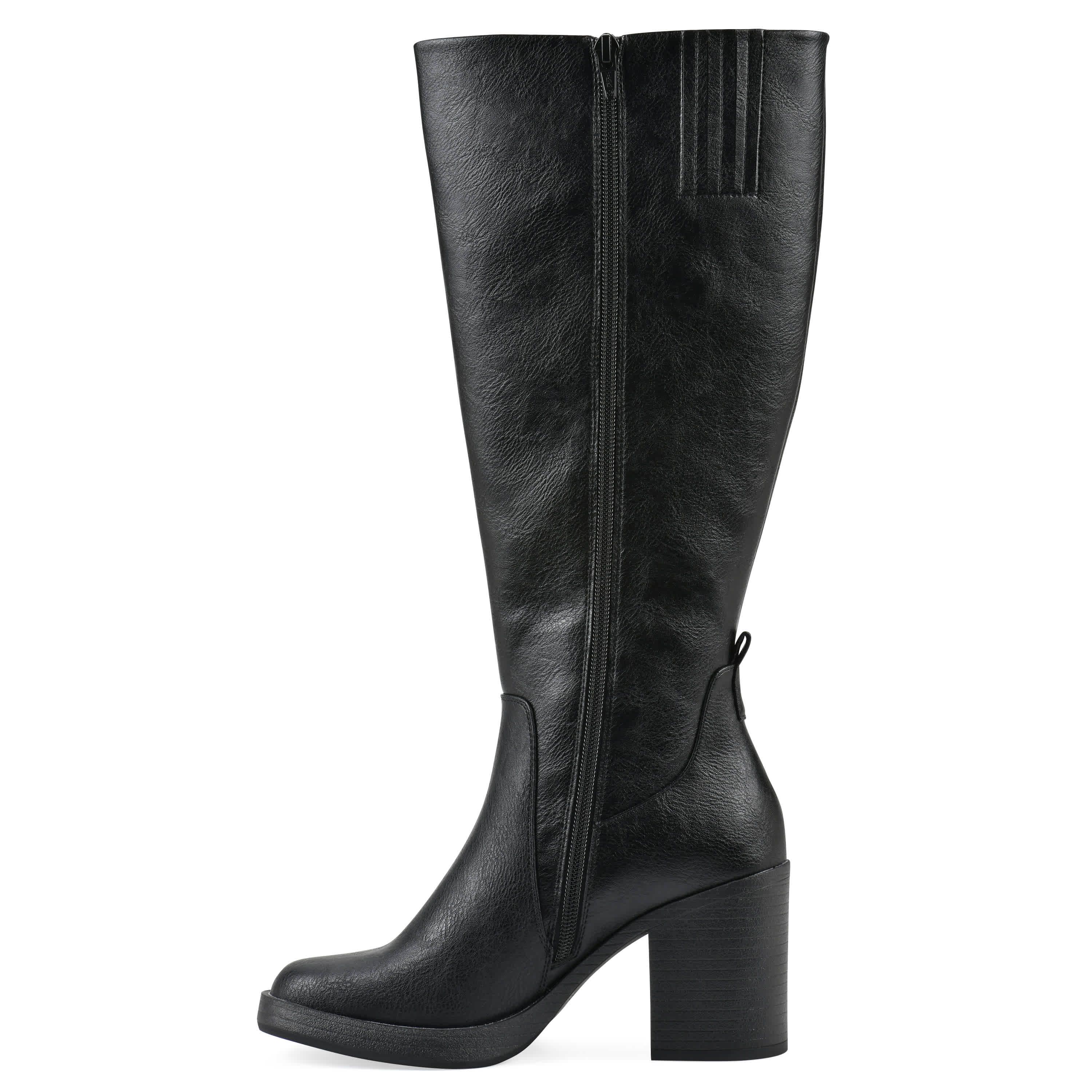 Mackle Tall Shaft Wide Calf Block Heel Boot