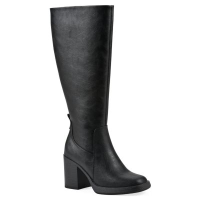 White Mountain Women's Mackle Tall Shaft Block Heel Boot