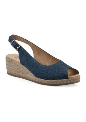 White Mountain Women's Maize Espadrille Wedge Sandals, 11M