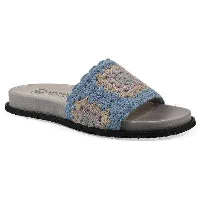 White Mountain Women's Maxim Slide Sandals, Teal, 9M