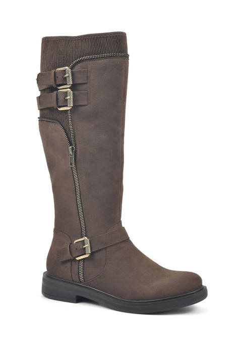 White Mountain Mazed Tall Shaft Boots