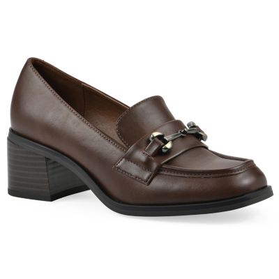 White Mountain Women's Nacho Heeled Loafer, 11M