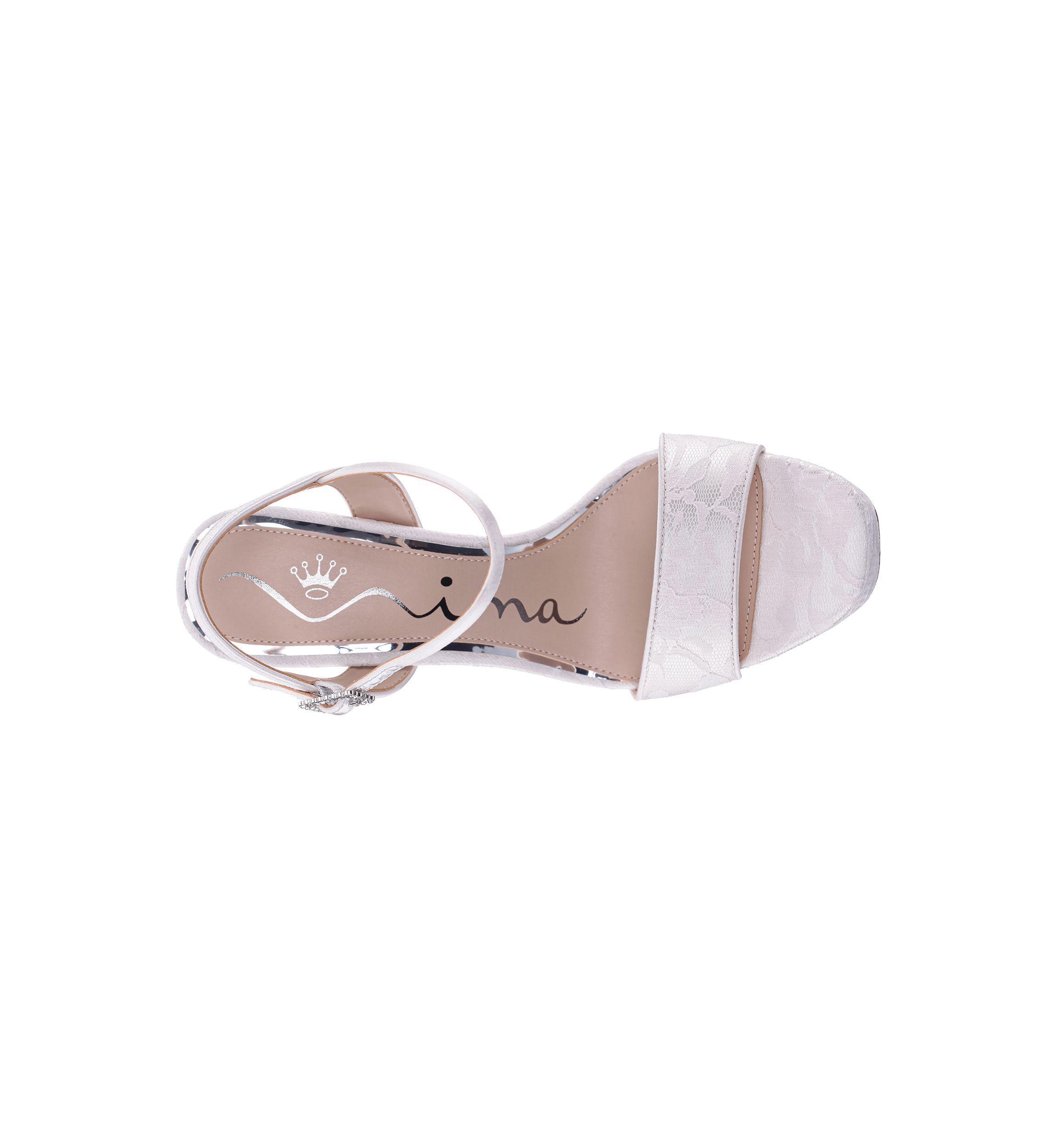 Alyma Satin Lace Platform Sandals
