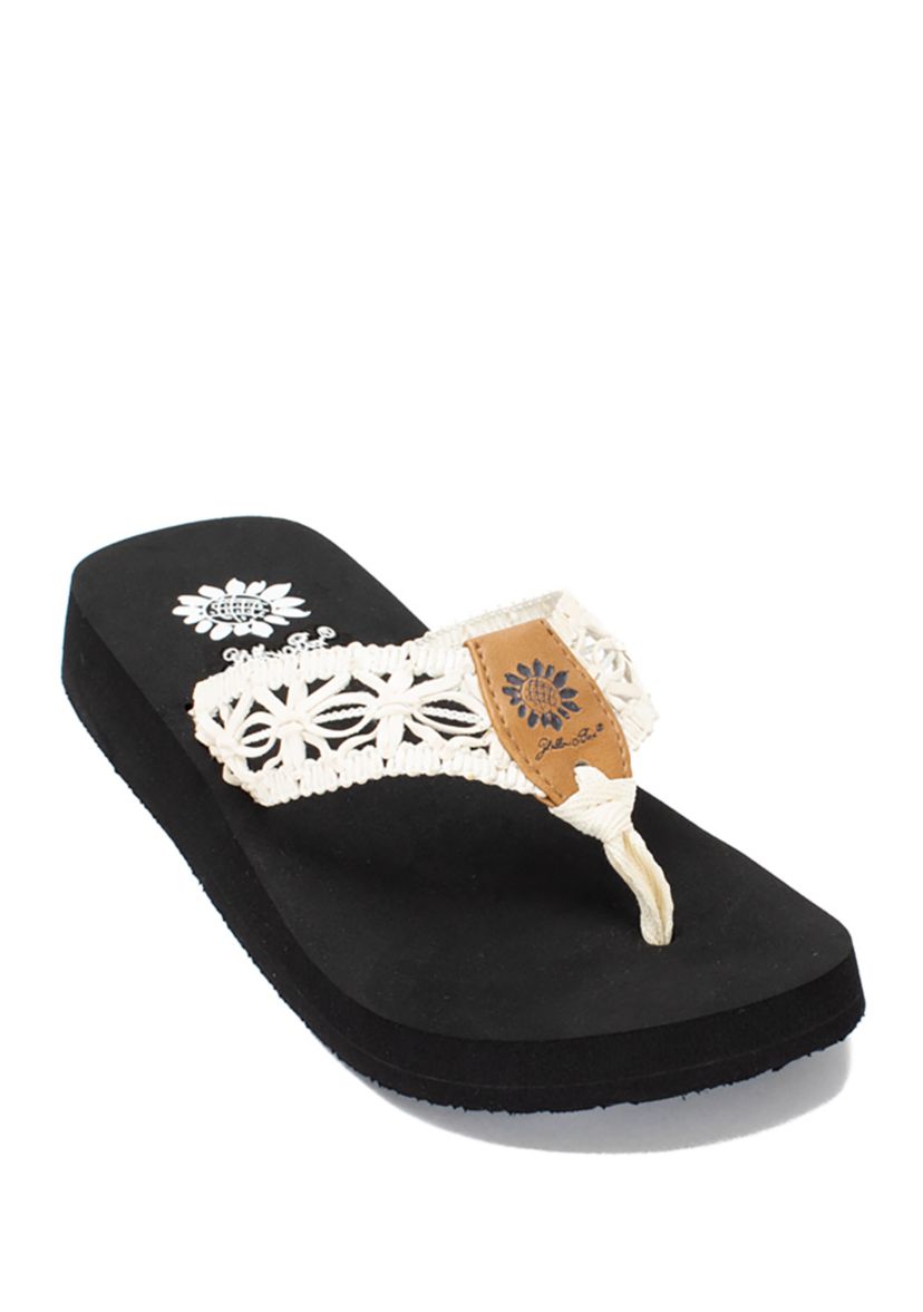 Lisabet White Thong Sandals