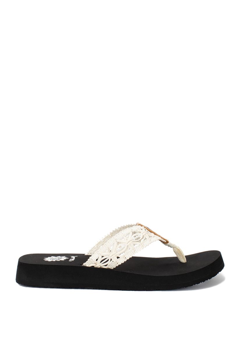 Lisabet White Thong Sandals