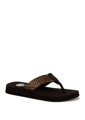 Belk yellow store box sandals