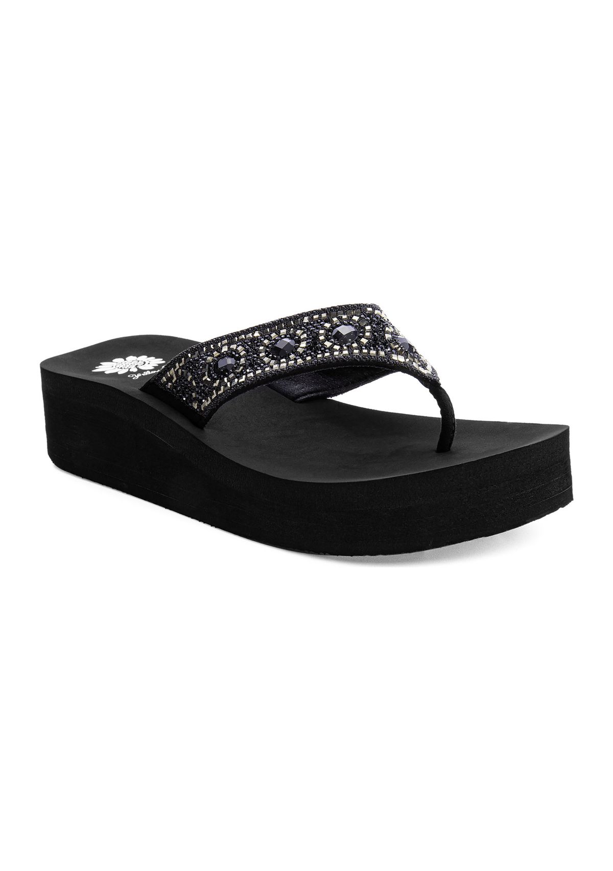 Bertila Wedge Flip Flop Thong Sandals