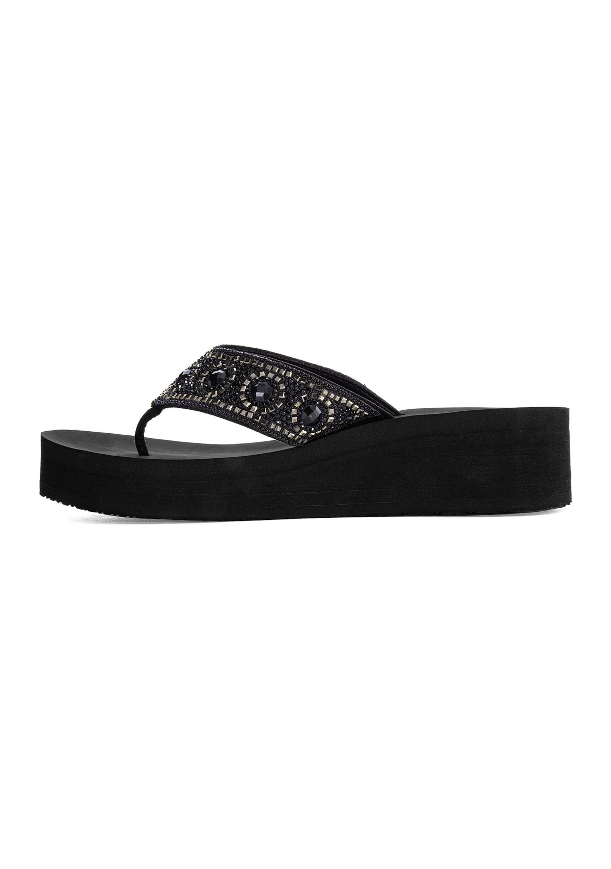 Bertila Wedge Flip Flop Thong Sandals