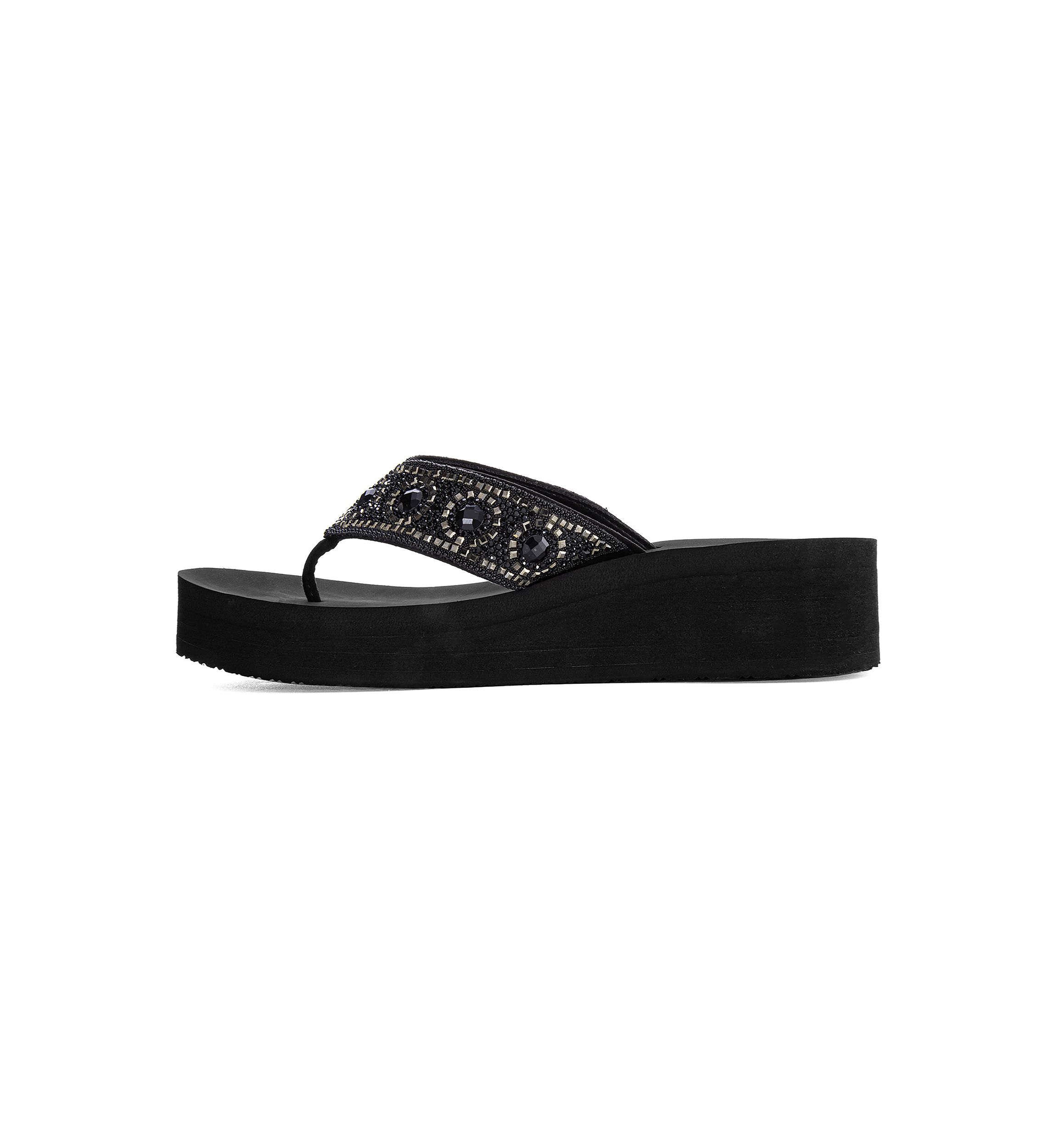 Bertila Wedge Flip Flop Thong Sandals