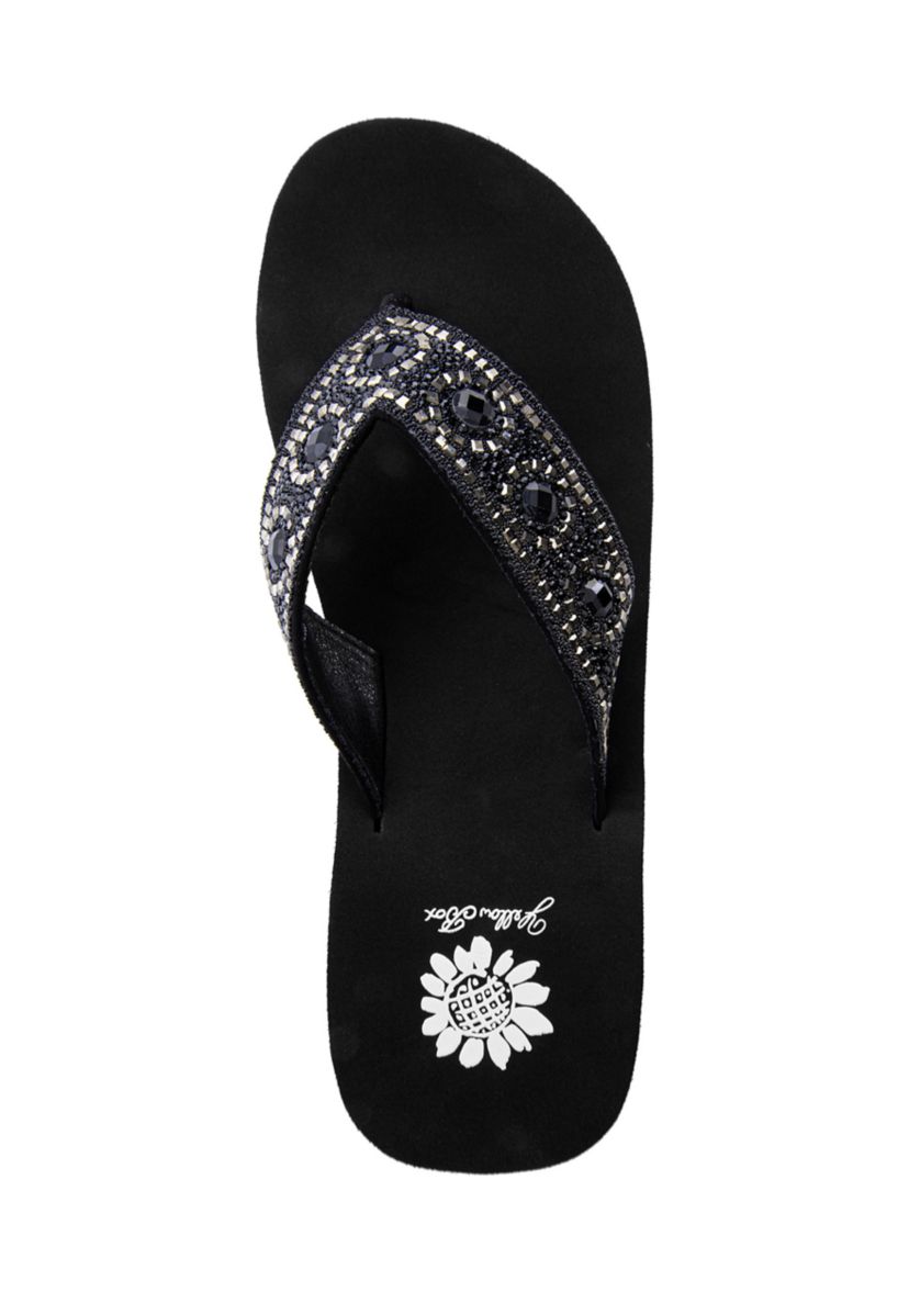 Bertila Wedge Flip Flop Thong Sandals