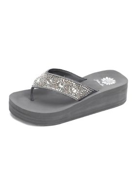 Bertila Flip Flop Wedge Thong Sandals