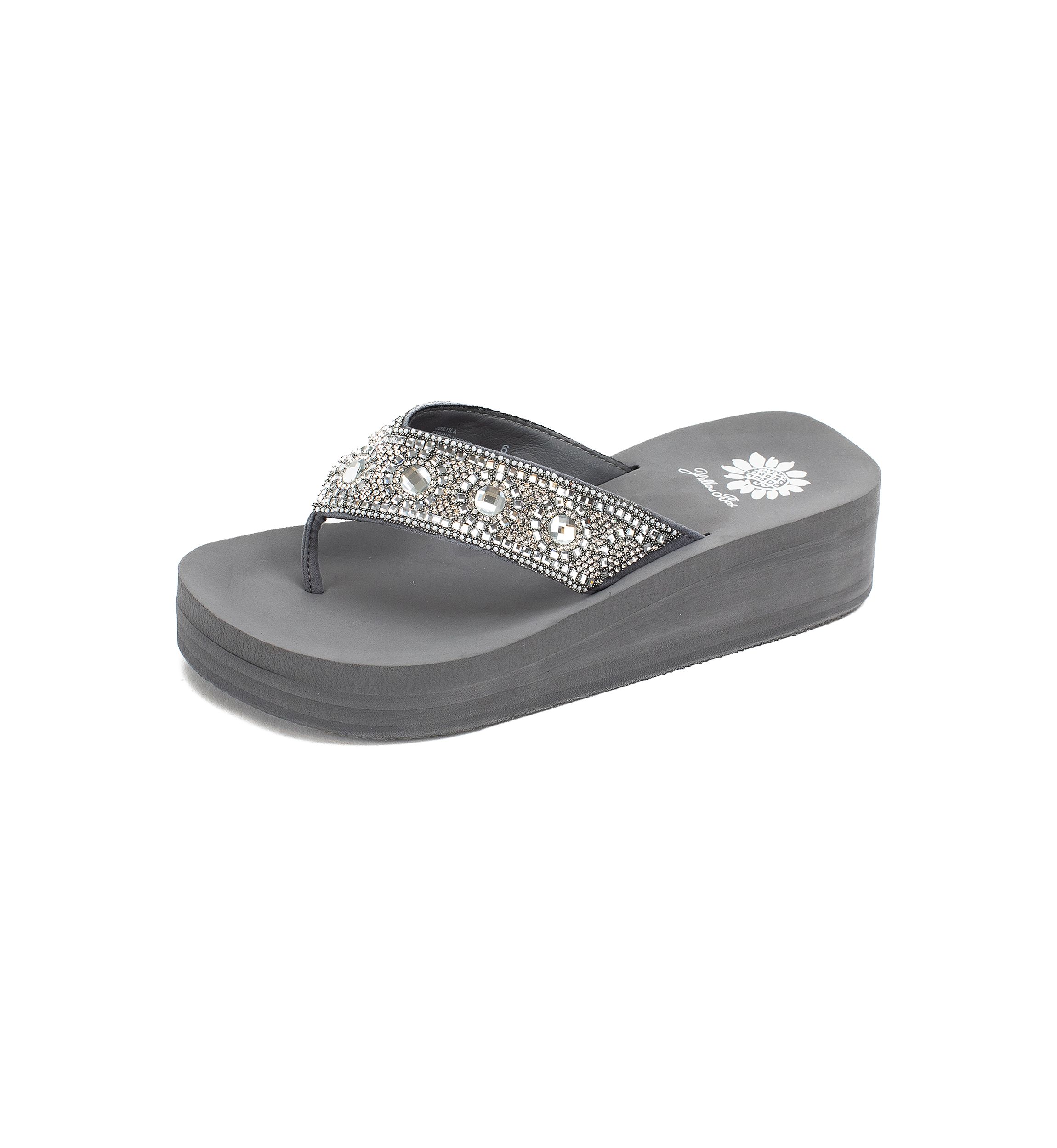 Bertila Flip Flop Wedge Thong Sandals