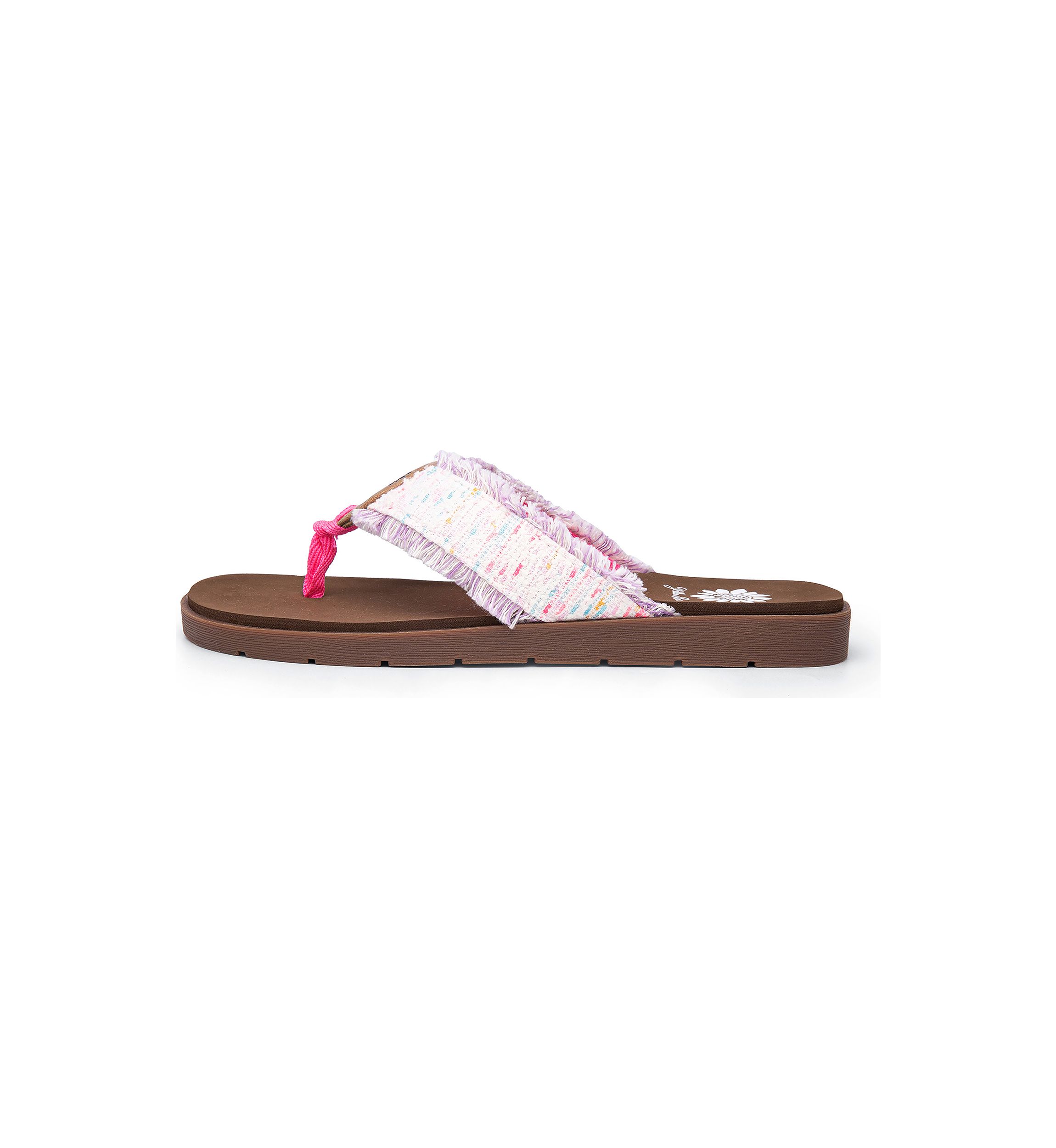 Fiditi Speckled Fringe Flip Flop Thong Sandals