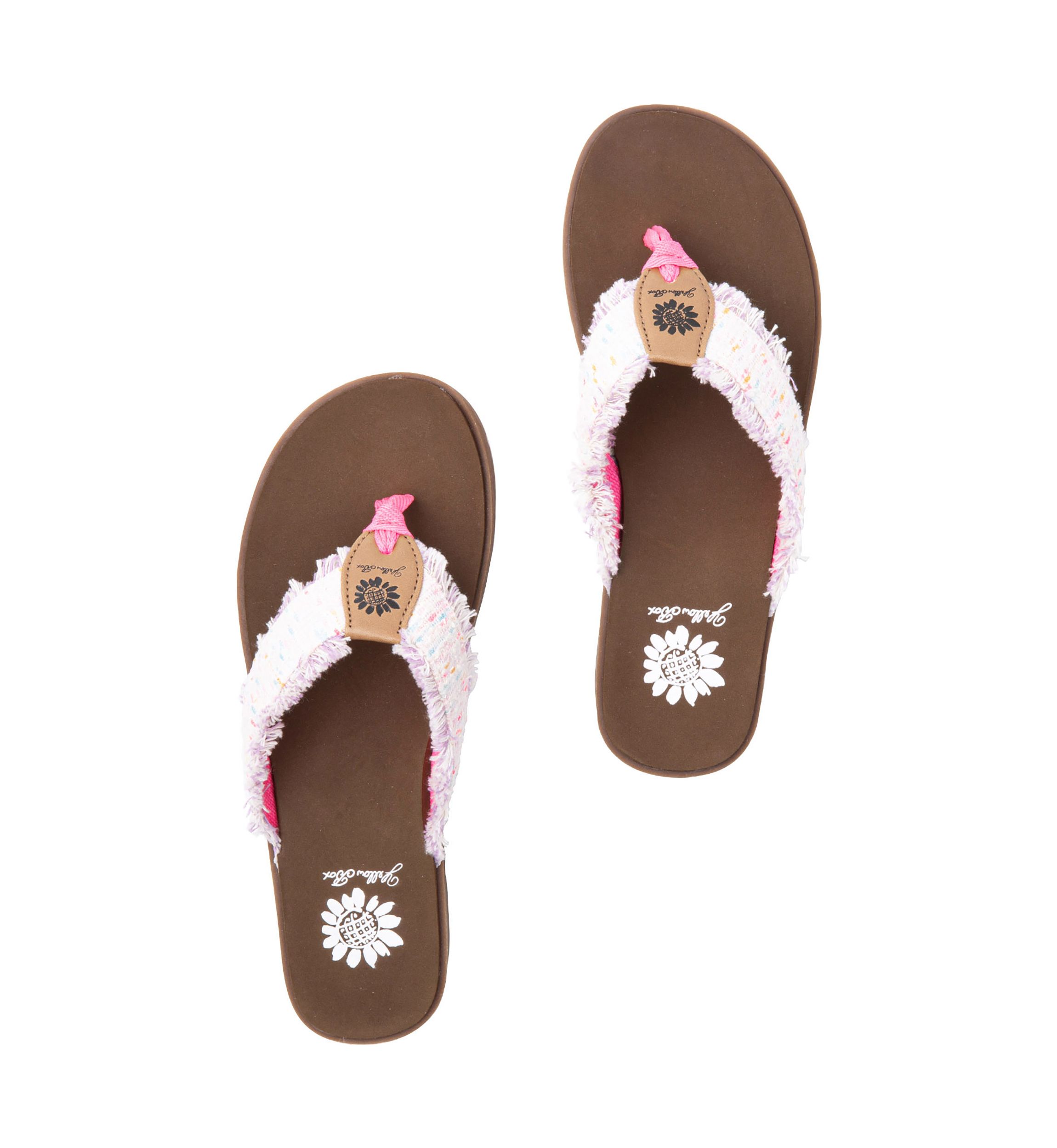 Fiditi Speckled Fringe Flip Flop Thong Sandals