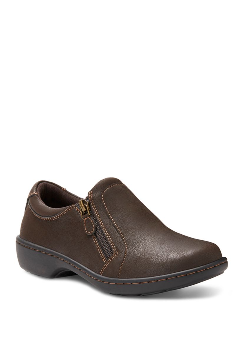 Vicky Zipper Slip On Shoes
