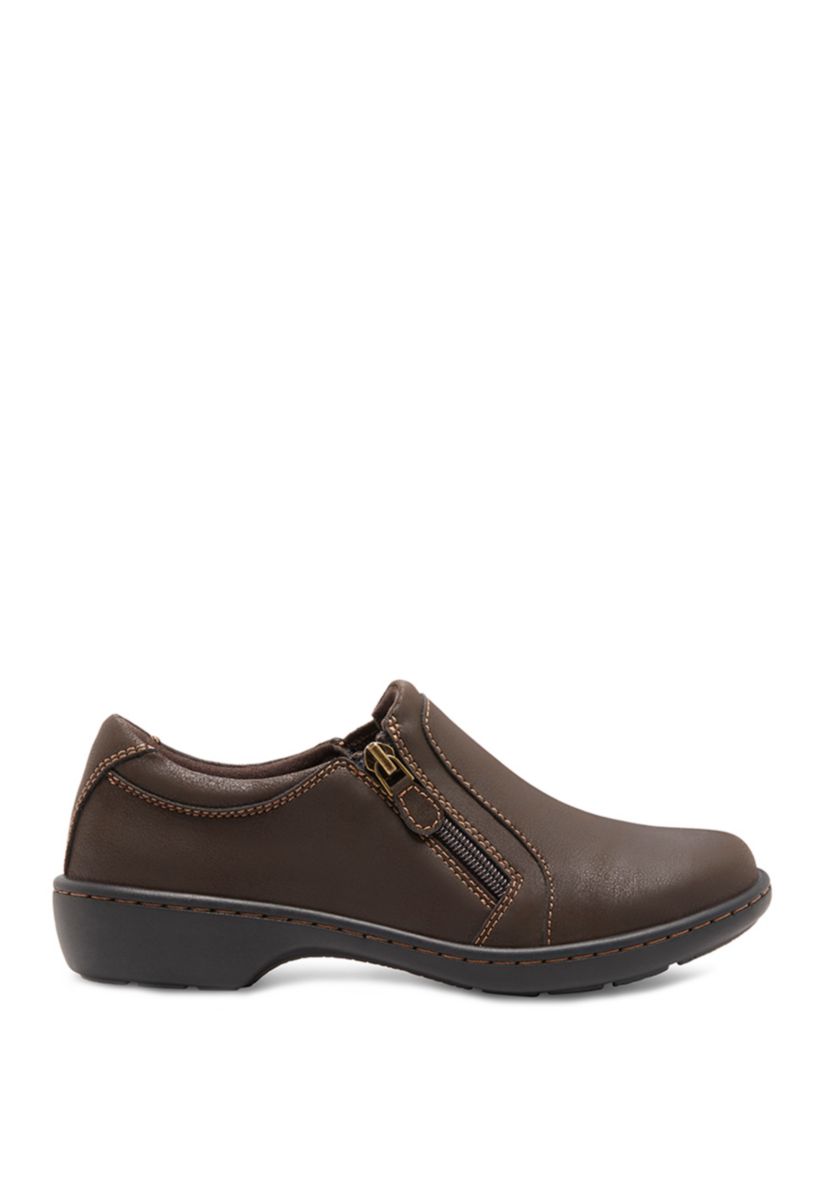 Vicky Zipper Slip On Shoes