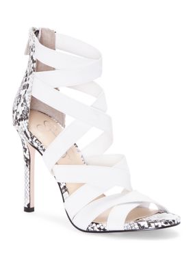 Jessica Simpson Jyra Strappy Snakeskin Heels Belk