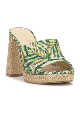 Jessica Simpson Women's Kameena Slide Heeled Sandals, Green, 8.5M