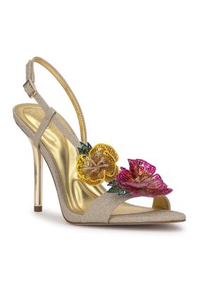 Jessica Simpson Women's Nivory Sandals, Gold, 7M
