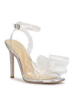Jessica Simpson Women's Olivine2 Bow Stiletto Heels, Silver, 6.5M
