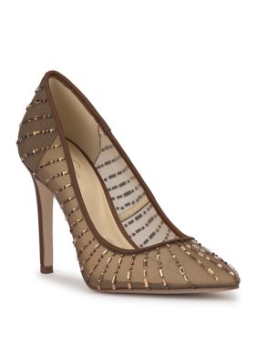 Jessica Simpson Women's Piviano Rhinestone Mesh Pumps