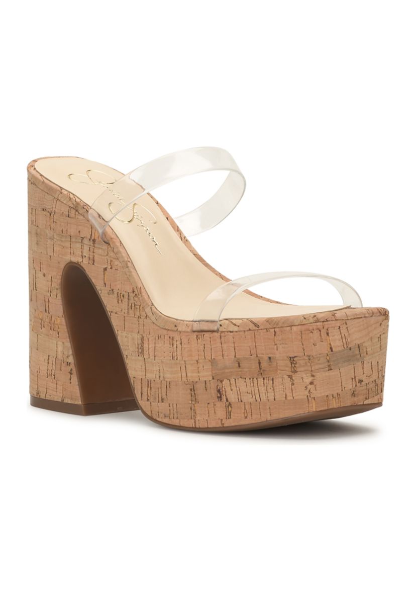 Samhita Cork Lucite Sandals