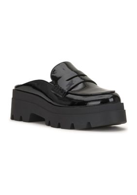 Jessica Simpson Women's Uma Loafer Mules, Black, 7M