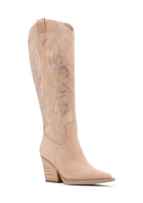 Madden Girl Women's Aiiden Western Boots, Sand, 6M