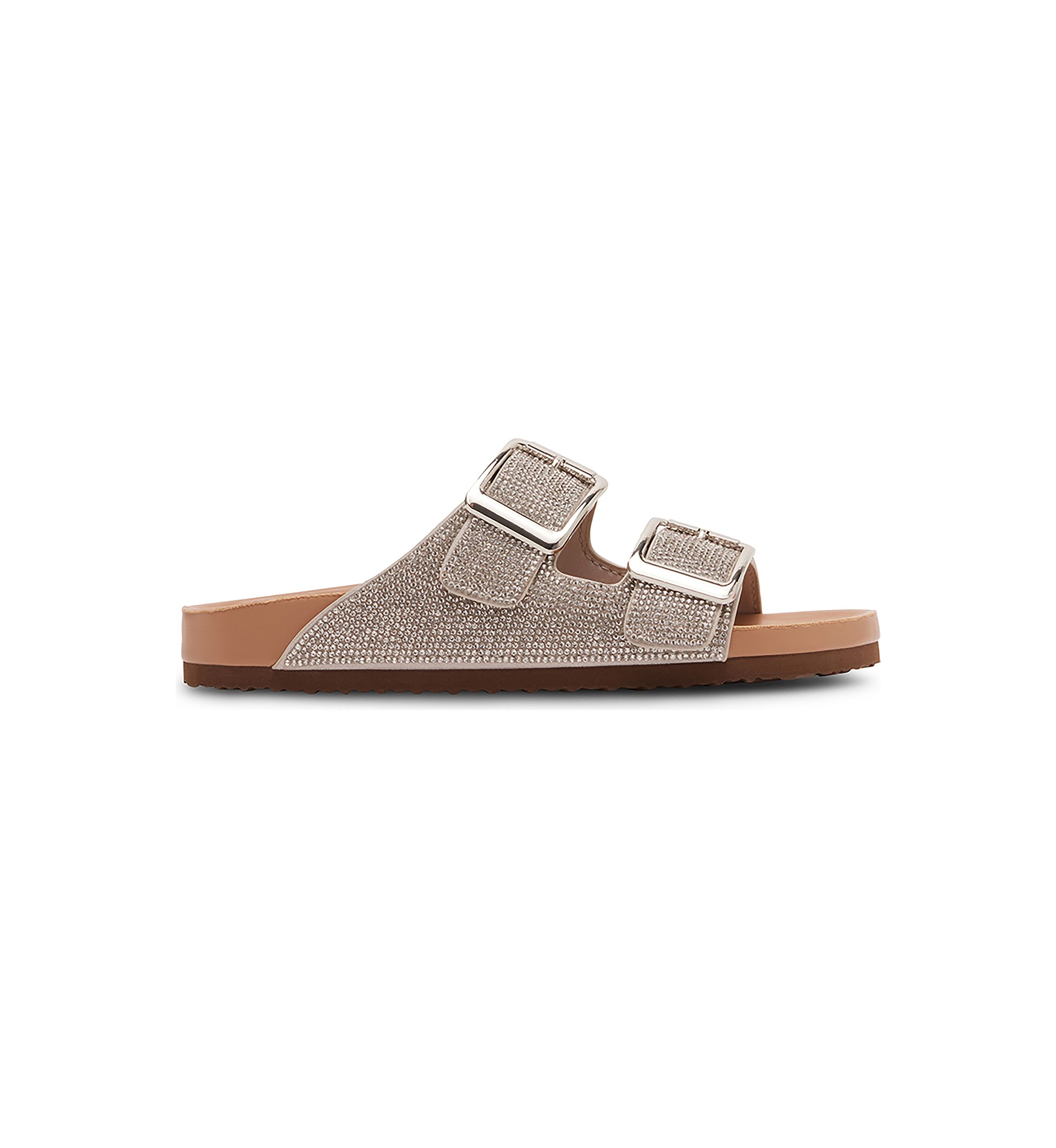 Bodie Rhinestone 2 Band Footbed Sandals