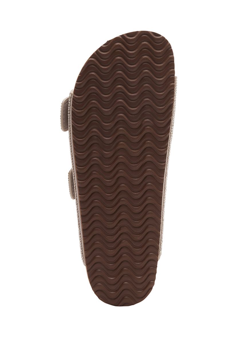 Bodie Rhinestone 2 Band Footbed Sandals