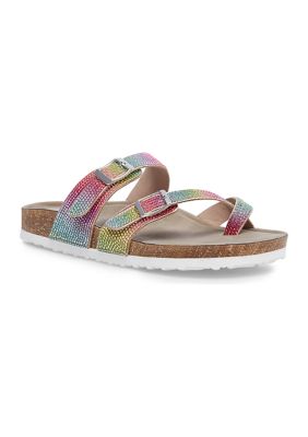 Madden girl store footbed sandals glitter