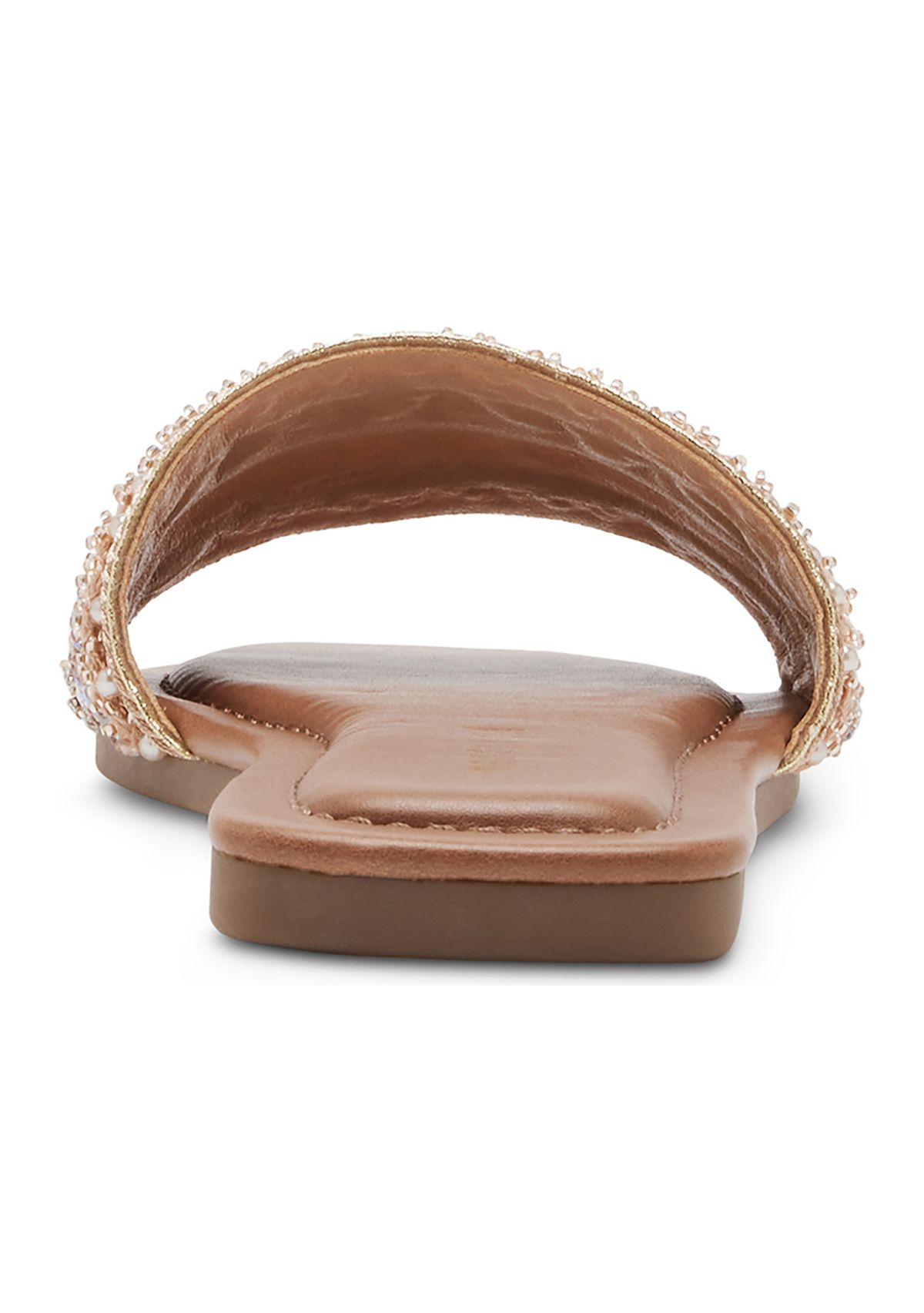 Thread Embellished Single Band Sandals