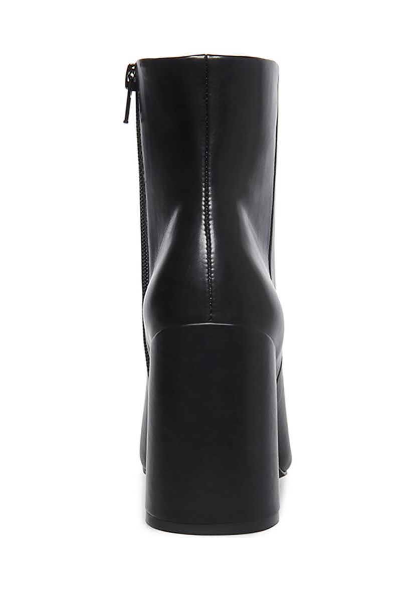 While Square Toe Booties