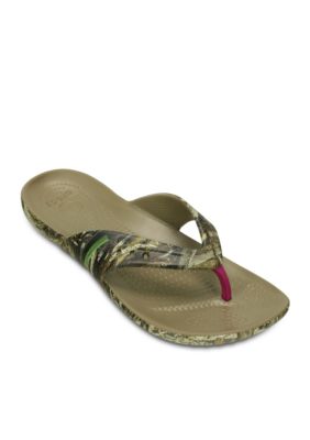 ladies camo flip flops