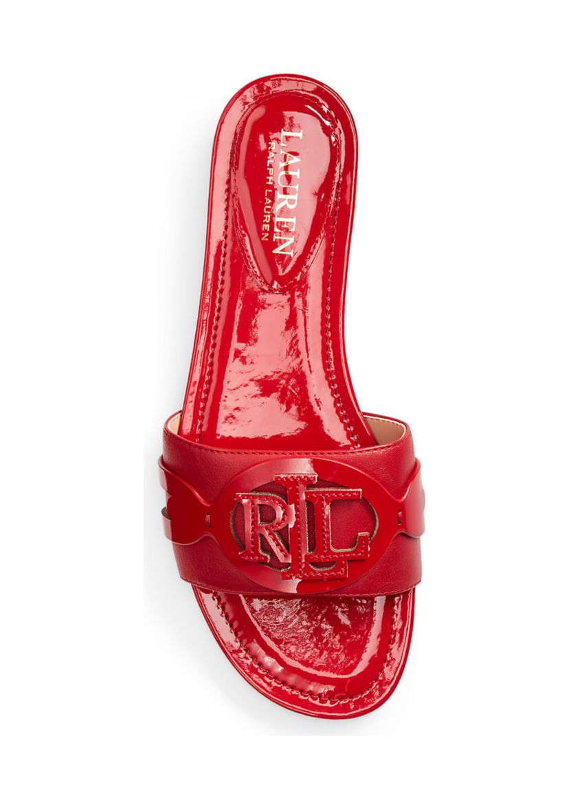 Alegra Patent Leather Slide Sandals