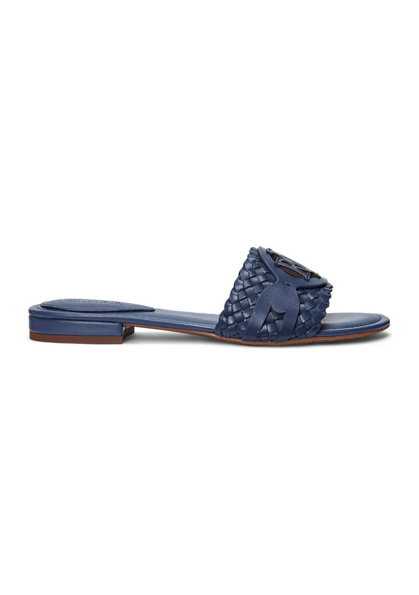 Allegra Woven Leather Slide Sandals