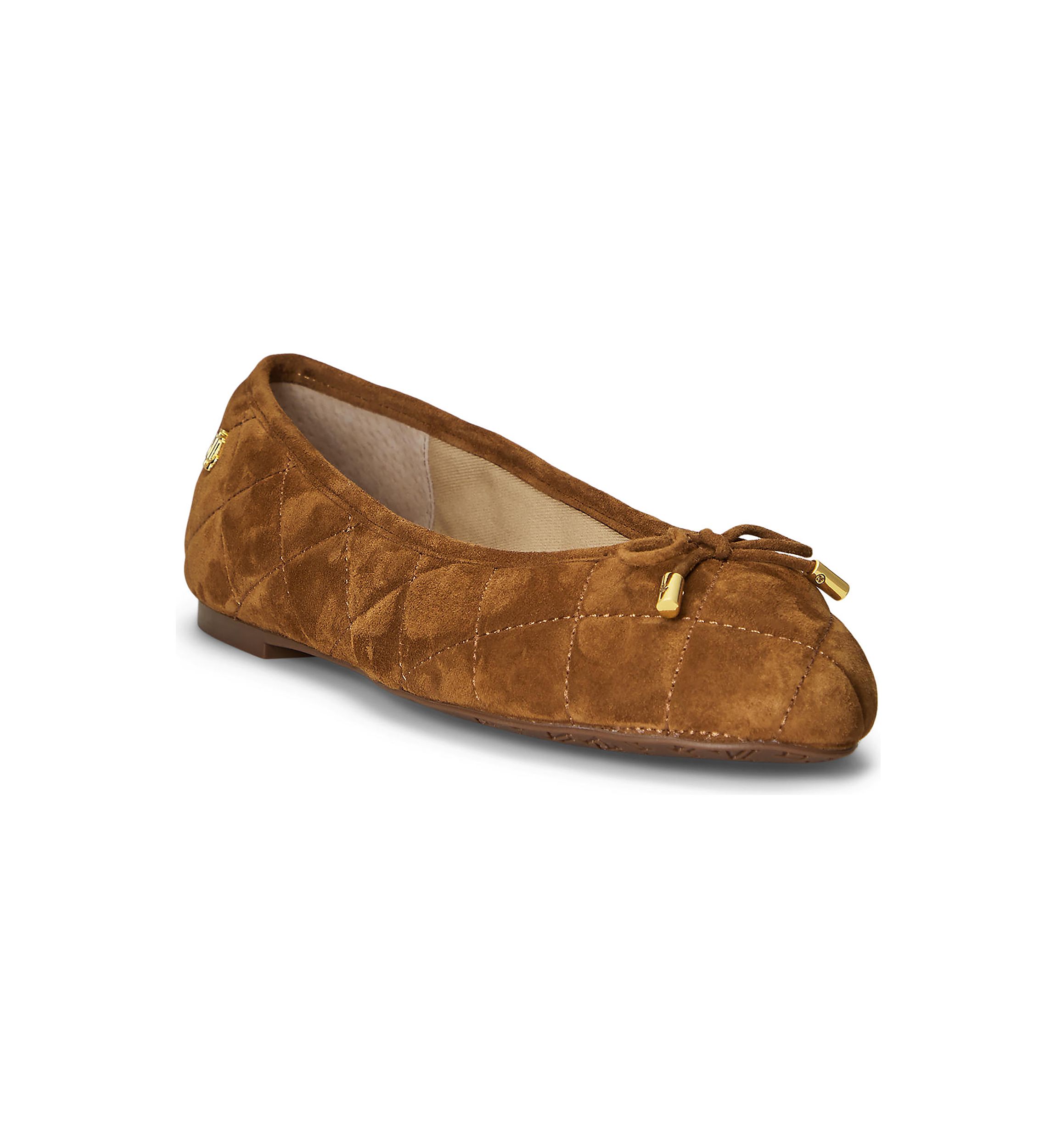 Jayna Diamond Quilted Suede Flats