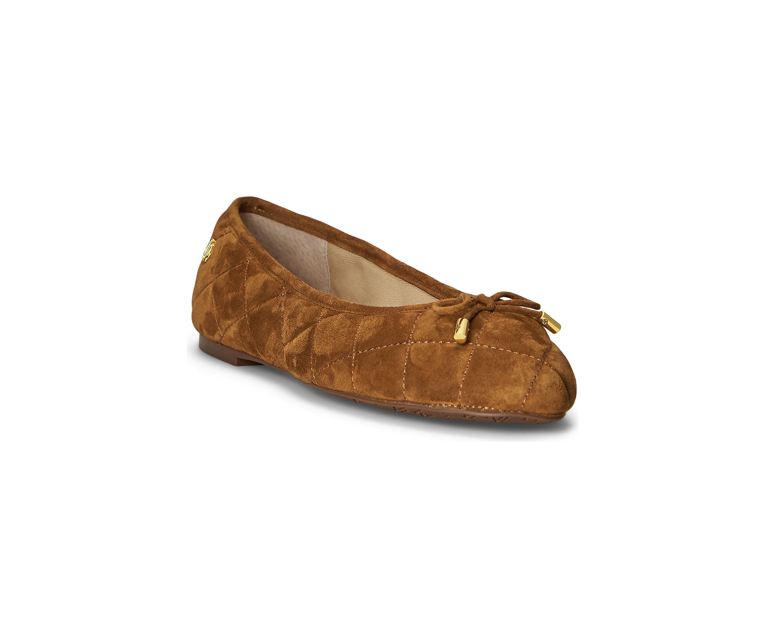Jayna Diamond Quilted Suede Flats