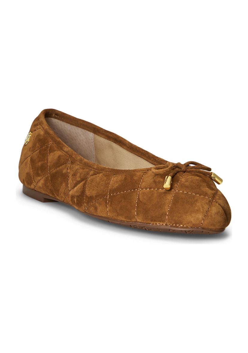 Jayna Diamond Quilted Suede Flats