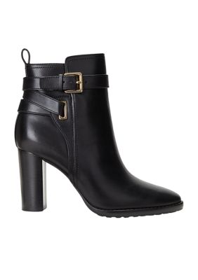 Lauren Ralph Lauren Madisyn Burnished Leather Booties | belk