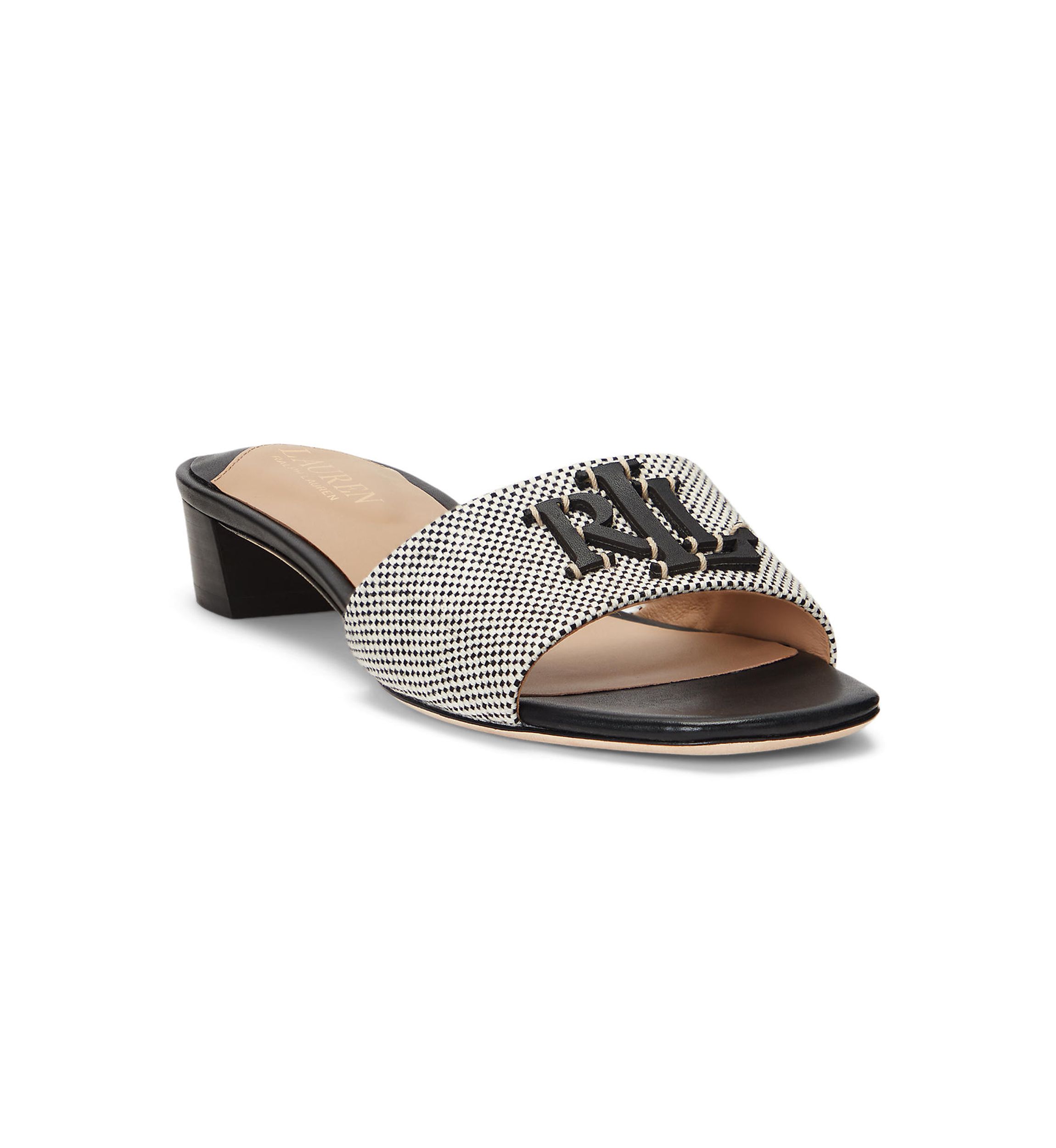 Fay Canvas and Leather Sandals