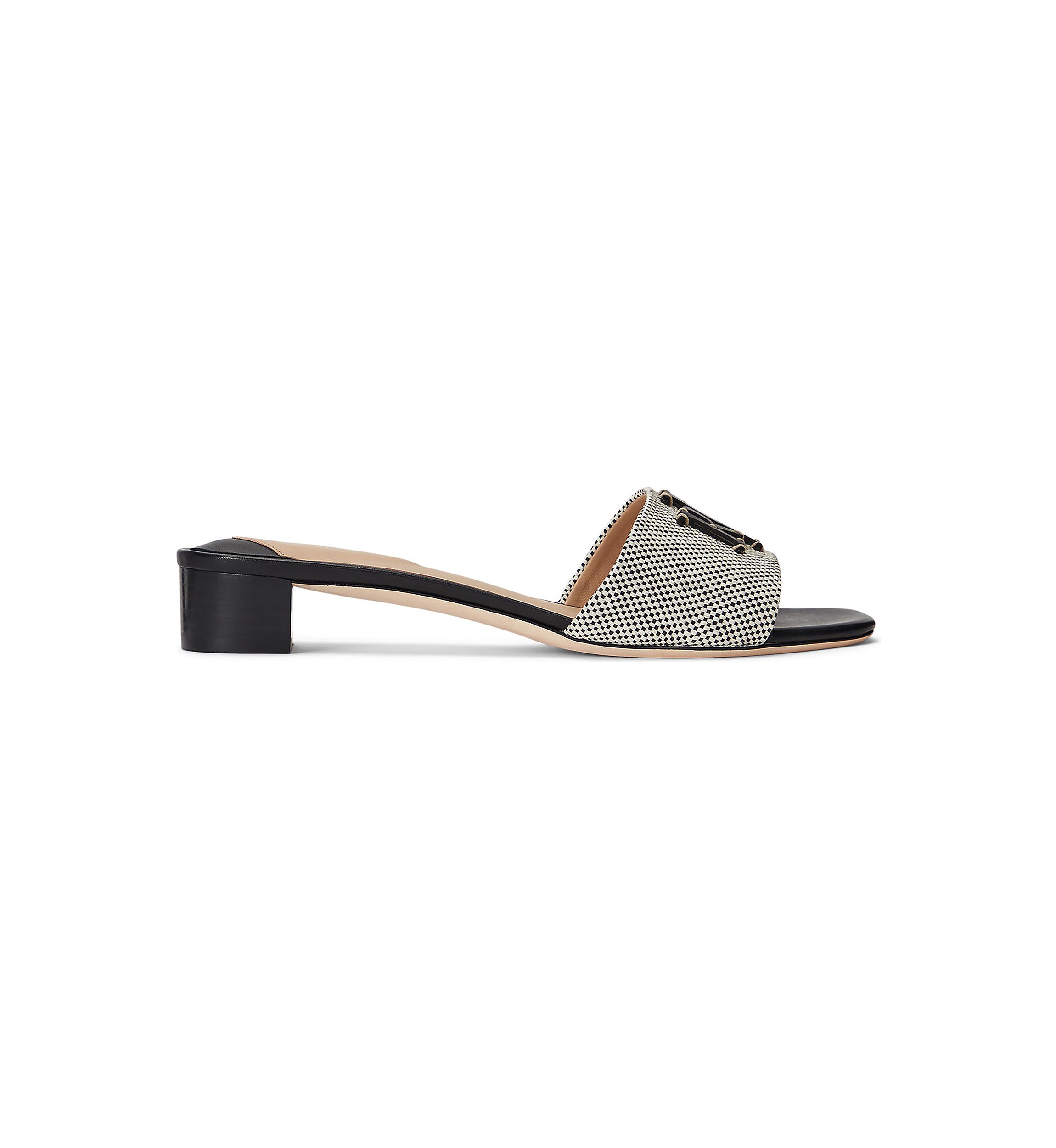Fay Canvas and Leather Sandals