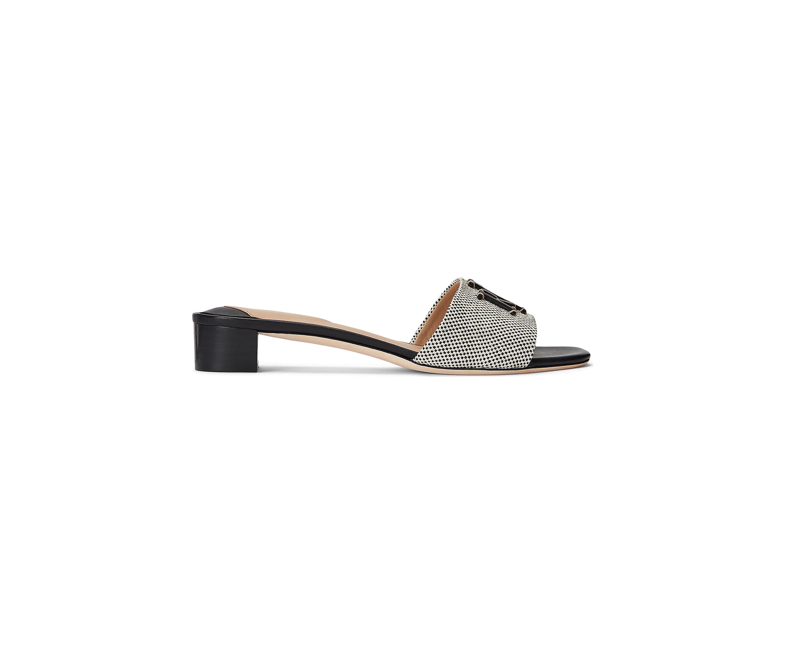 Fay Canvas and Leather Sandals