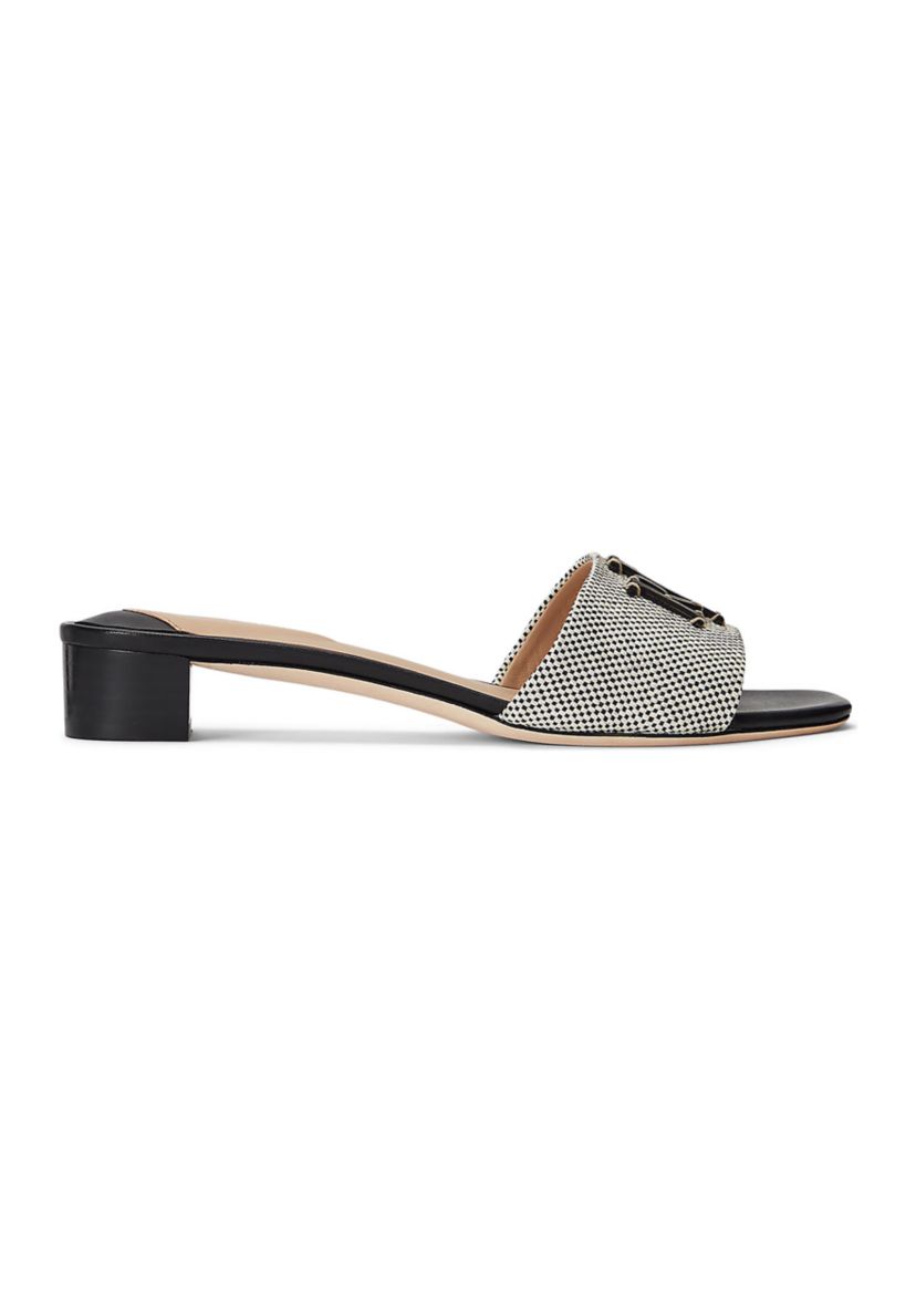 Fay Canvas and Leather Sandals
