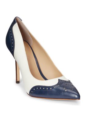 Lauren Ralph Lauren Lynden Nappa & Burnished Leather Pumps
