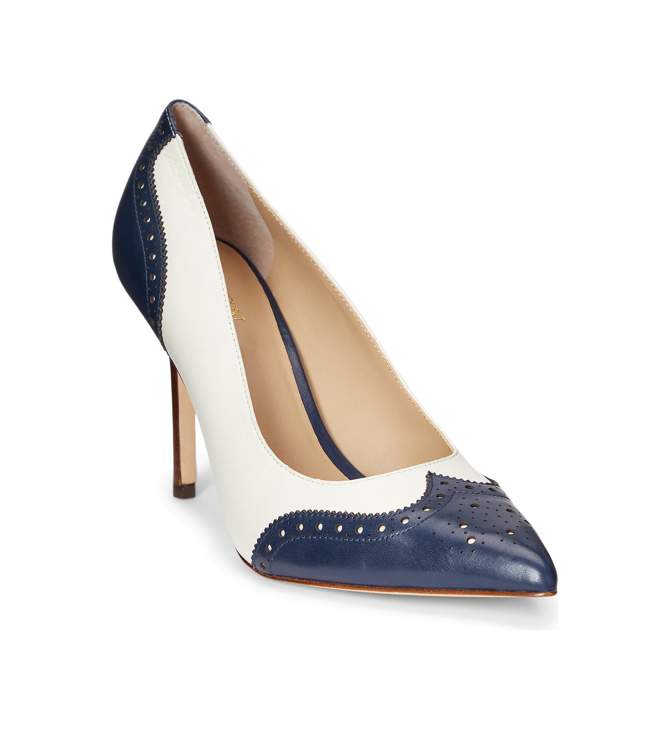 Lynden Nappa & Burnished Leather Pumps