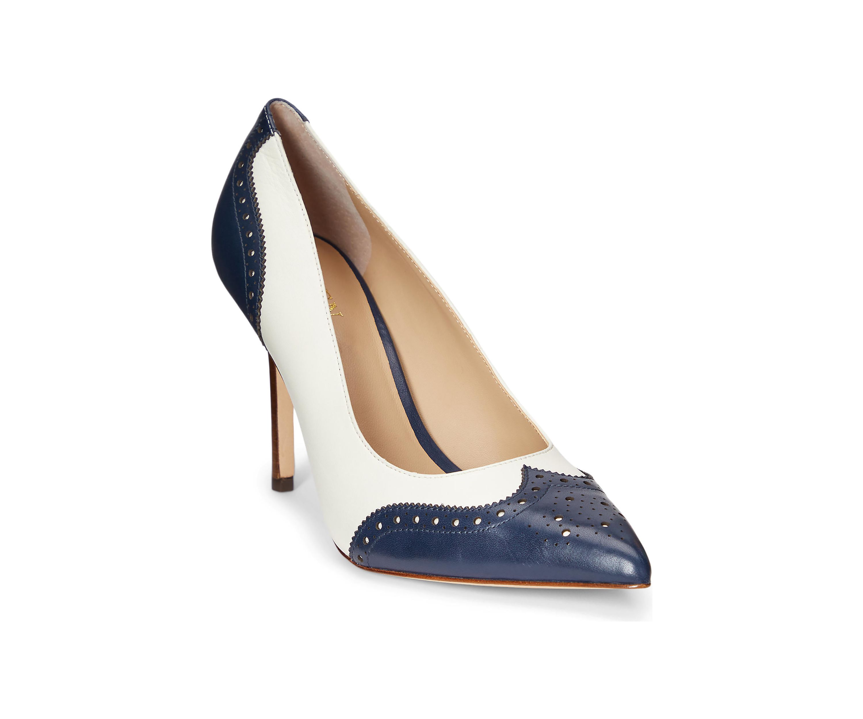 Lynden Nappa & Burnished Leather Pumps