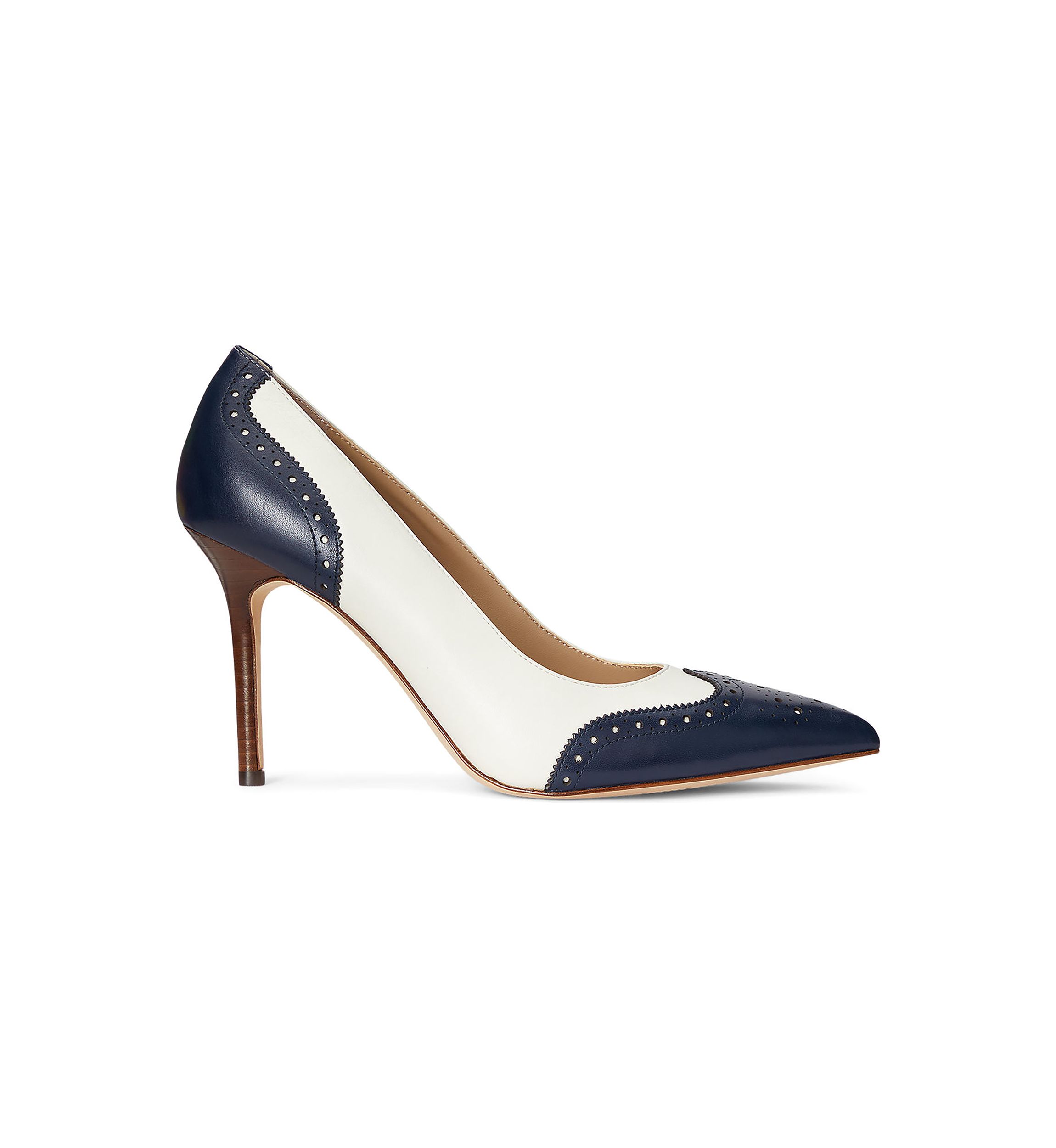 Lynden Nappa & Burnished Leather Pumps